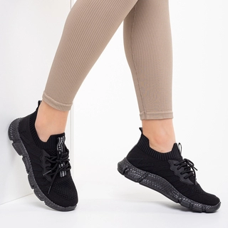 Black Friday - Отстъпки Дамски спортни обувки черни от текстилен материал  Daissy Промоция