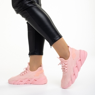 Love Sales - Отстъпки Дамски спортни обувки  розови  от текстилен материал  Leanna Промоция