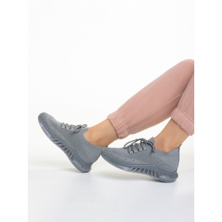 Easter Sale - Отстъпки Дамски спортни обувки  сиви от текстилен материал  Nevenca Промоция