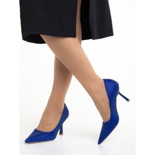 Love Sales - Отстъпки Дамски обувки  сини  от текстилен материал  с ток  Inga Промоция