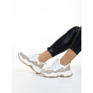 Love Sales - Отстъпки Дамски спортни обувки  бели  от еко кожа Moyra Промоция