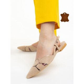 Love Sales - Отстъпки Дамски обувки Marco бежови от естествена кожа Alfonsina Промоция