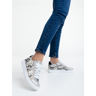 Дамски спортни обувки сиви от еко кожа Lovette