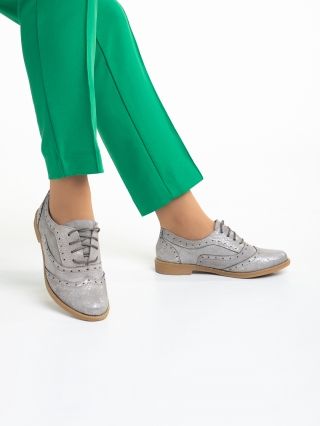 Сезон на намаленията - Отстъпки Дамски обувки  сиви  от еко кожа Ragna Промоция