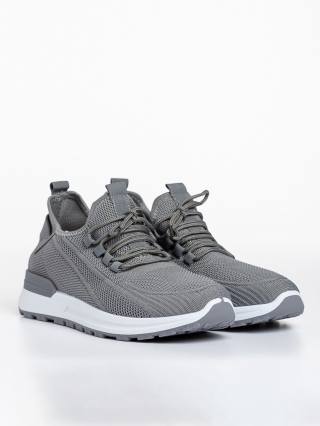 Сезон на намаленията - Отстъпки Мъжки спортни обувки сиви  от текстилен материал  Kaiden Промоция