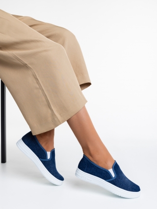 Women's Month - Отстъпки Дамски спортни обувки тъмно сини от текстилен материал  Lorinda Промоция