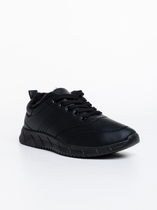 Black Friday - Отстъпки Мъжки спортни обувки черни от еко кожа Jorah Промоция