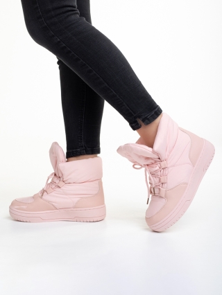 Black Friday - Отстъпки Дамски чизми розови  от текстилен материал  Cloelia Промоция