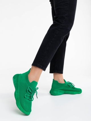 Easter Sale - Отстъпки Дамски спортни обувки зелени от текстилен материал Ramila Промоция