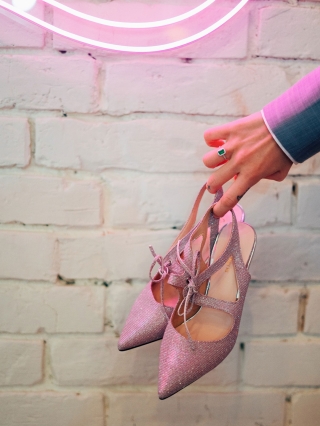 Easter Sale - Отстъпки Дамски обувки лилави от текстилен материал Shaira Промоция